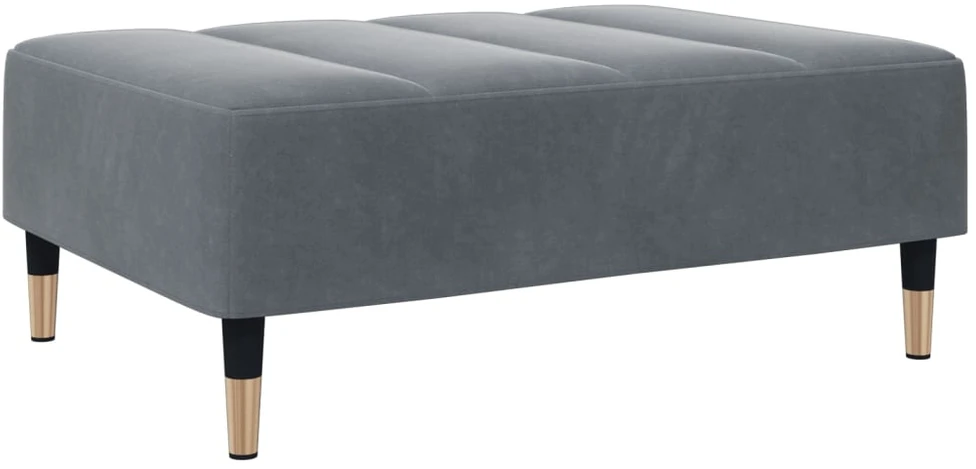 Dvivietė sofa-lova su pakoja, tamsiai pilkos spalvos, aksomas
