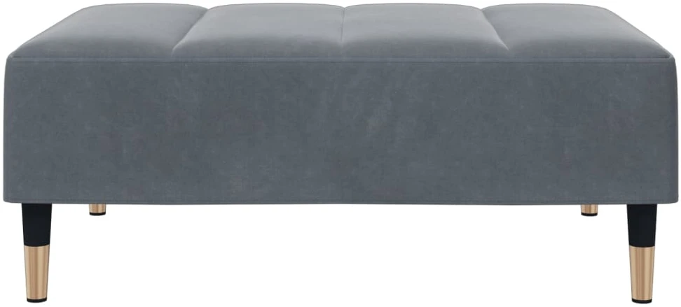 Dvivietė sofa-lova su pakoja, tamsiai pilkos spalvos, aksomas