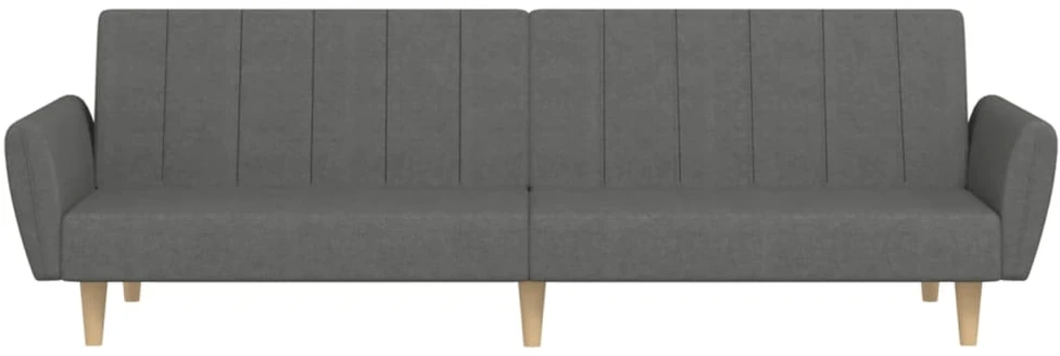 Dvivietė sofa-lova, šviesiai pilkos spalvos, audinys