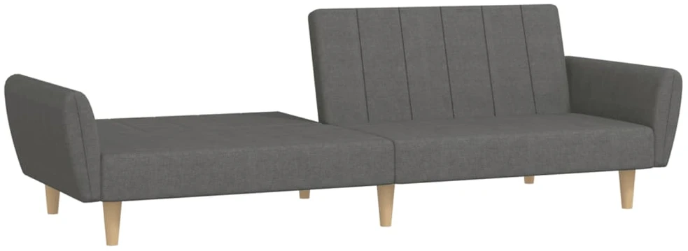 Dvivietė sofa-lova, šviesiai pilkos spalvos, audinys