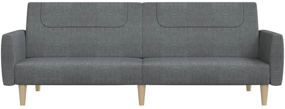 Dvivietė sofa-lova, šviesiai pilkos spalvos, audinys