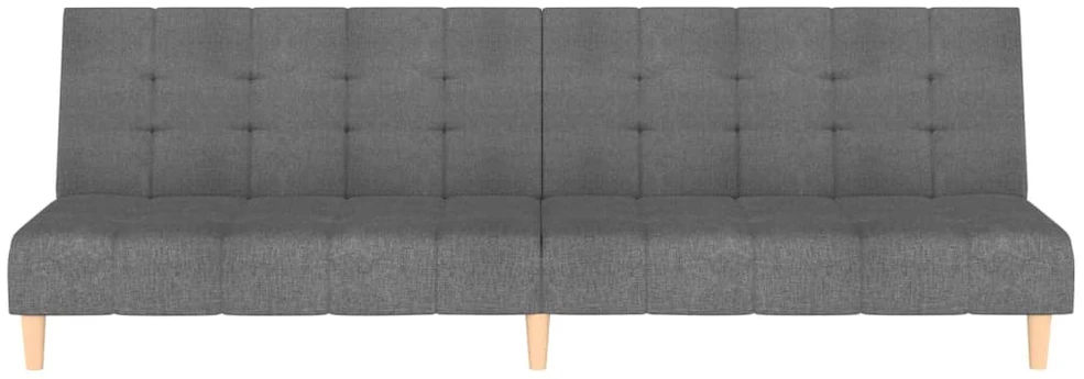Dvivietė sofa-lova, šviesiai pilkos spalvos, audinys