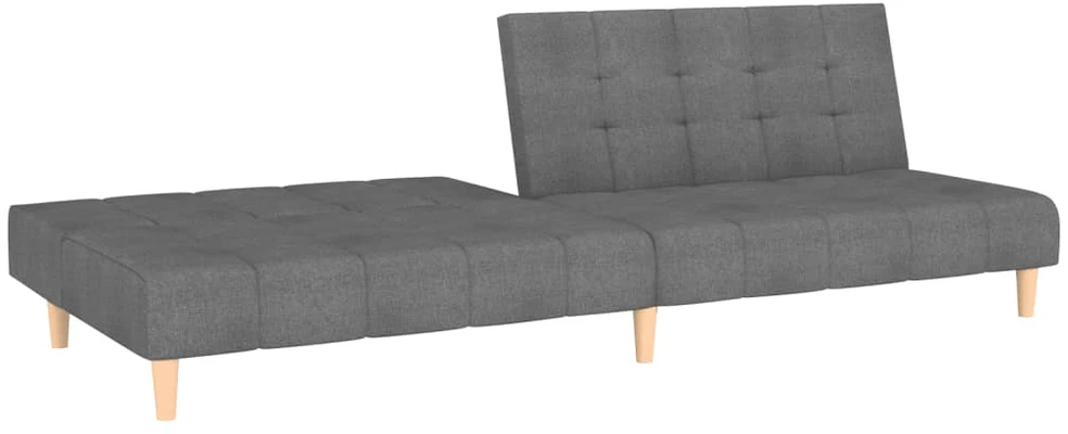 Dvivietė sofa-lova, šviesiai pilkos spalvos, audinys