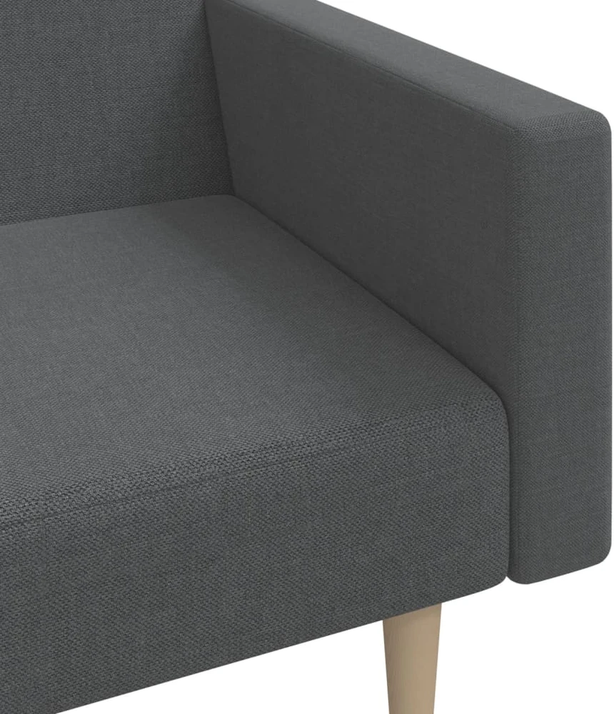 Dvivietė sofa-lova, šviesiai pilkos spalvos, audinys