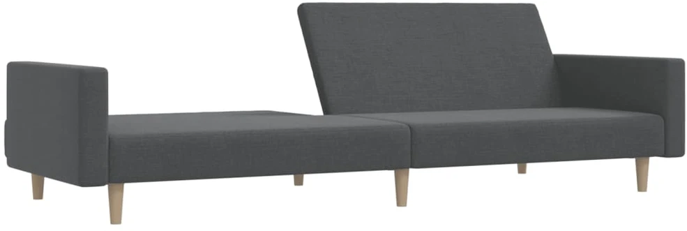 Dvivietė sofa-lova, šviesiai pilkos spalvos, audinys