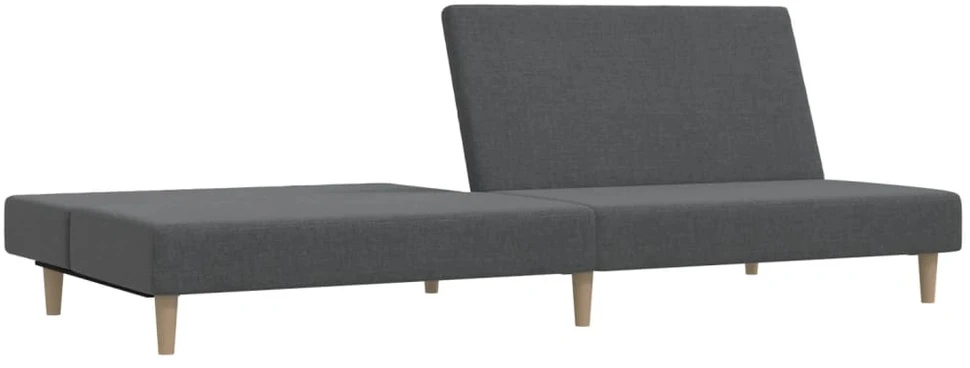 Dvivietė sofa-lova, šviesiai pilkos spalvos, audinys
