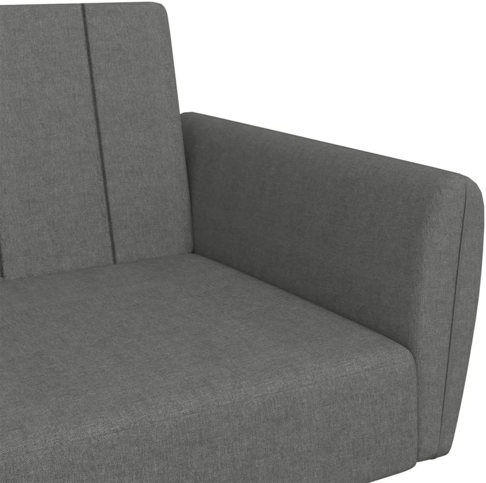 Dvivietė sofa-lova, šviesiai pilkos spalvos, audinys
