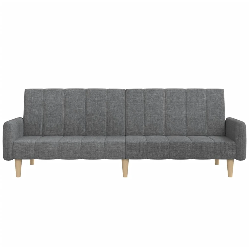 Dvivietė sofa-lova, šviesiai pilkos spalvos, audinys