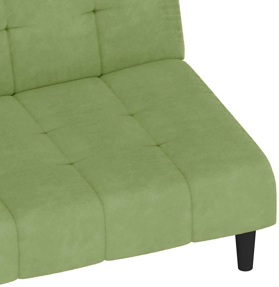 Dvivietė sofa-lova, šviesiai žalios spalvos, aksomas