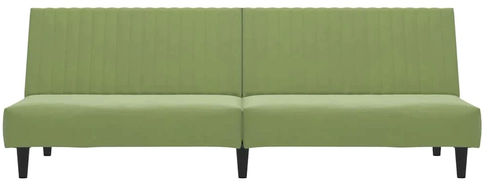Dvivietė sofa-lova, šviesiai žalios spalvos, aksomas