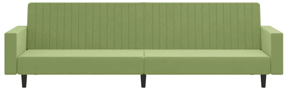 Dvivietė sofa-lova, šviesiai žalios spalvos, aksomas
