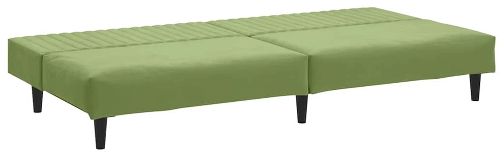 Dvivietė sofa-lova, šviesiai žalios spalvos, aksomas