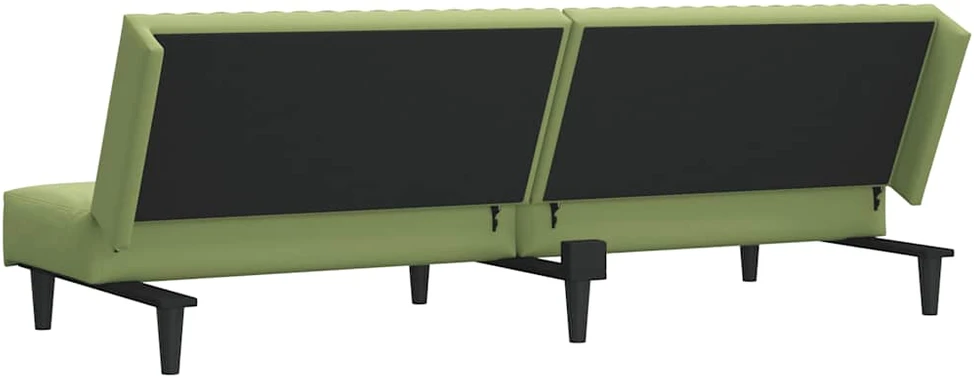 Dvivietė sofa-lova, šviesiai žalios spalvos, aksomas