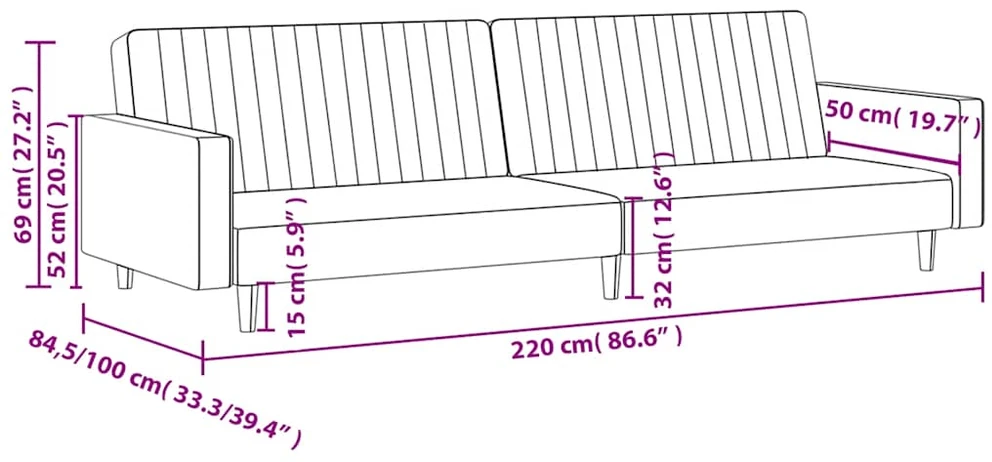 Dvivietė sofa-lova, šviesiai žalios spalvos, aksomas