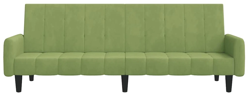 Dvivietė sofa-lova, šviesiai žalios spalvos, aksomas