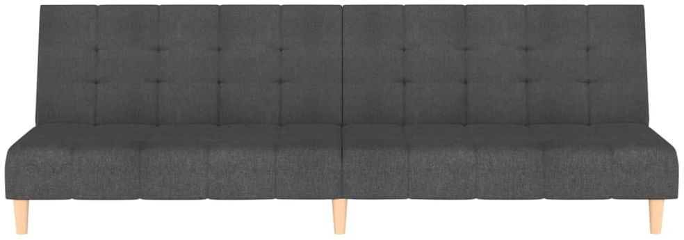 Dvivietė sofa-lova, tamsiai pilkos spalvos, audinys