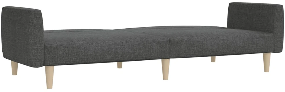 Dvivietė sofa-lova, tamsiai pilkos spalvos, audinys