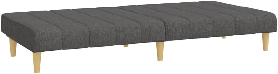 Dvivietė sofa-lova, tamsiai pilkos spalvos, audinys