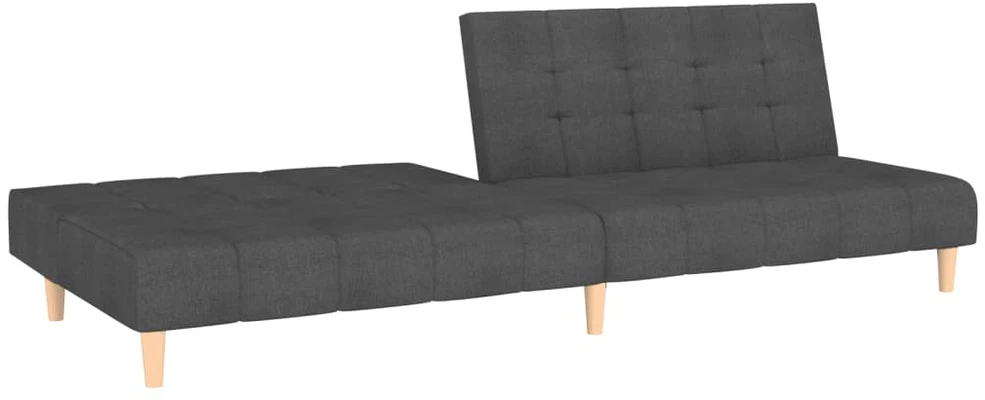 Dvivietė sofa-lova, tamsiai pilkos spalvos, audinys