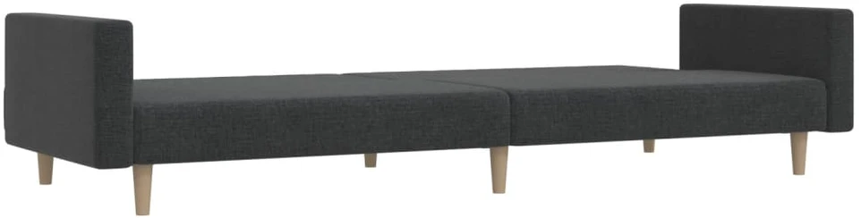 Dvivietė sofa-lova, tamsiai pilkos spalvos, audinys