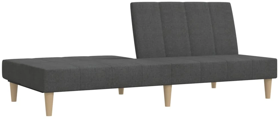 Dvivietė sofa-lova, tamsiai pilkos spalvos, audinys