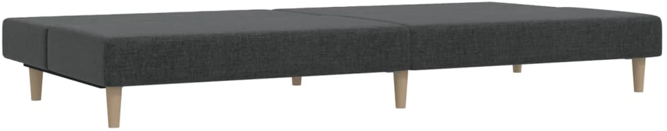 Dvivietė sofa-lova, tamsiai pilkos spalvos, audinys