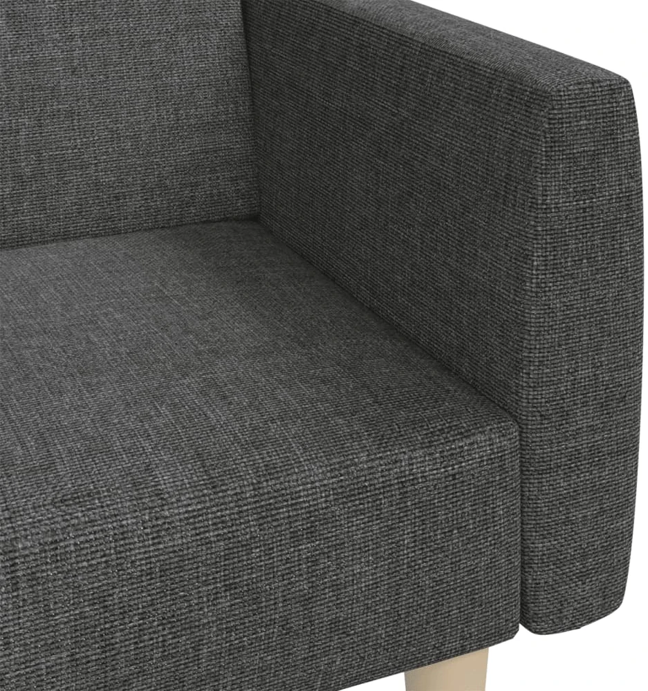 Dvivietė sofa-lova, tamsiai pilkos spalvos, audinys
