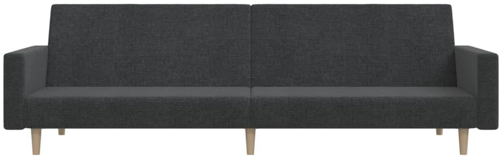 Dvivietė sofa-lova, tamsiai pilkos spalvos, audinys