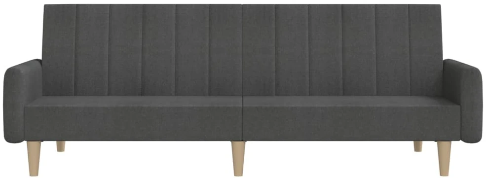 Dvivietė sofa-lova, tamsiai pilkos spalvos, audinys