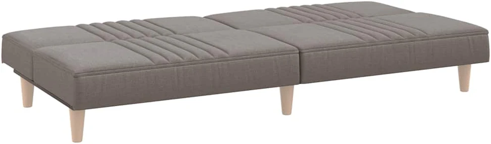 Dvivietė sofa-lova, taupe spalvos, audinys