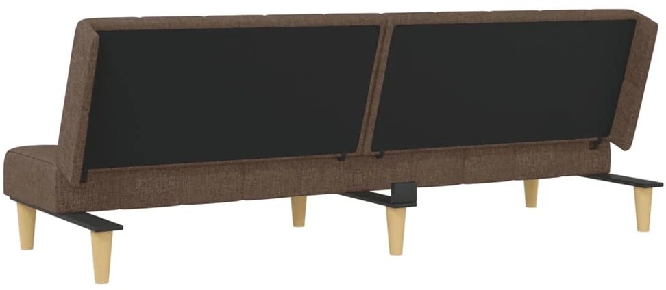 Dvivietė sofa-lova, taupe spalvos, audinys