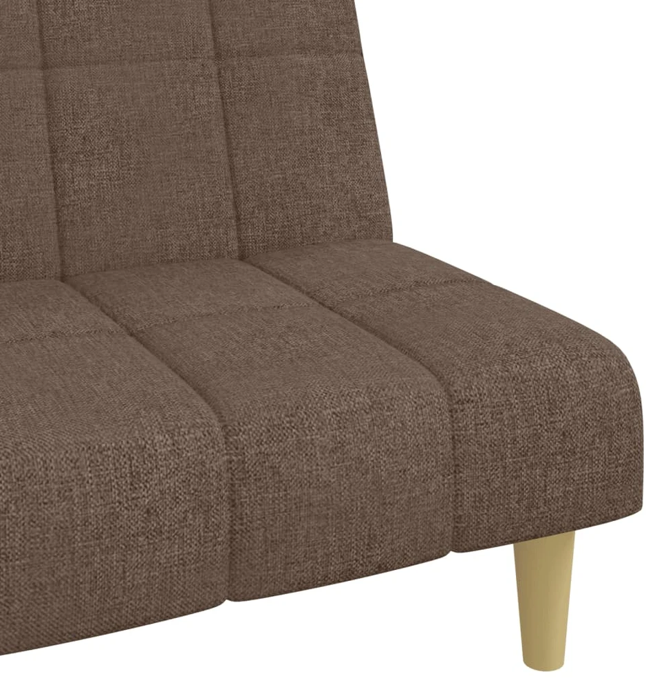 Dvivietė sofa-lova, taupe spalvos, audinys