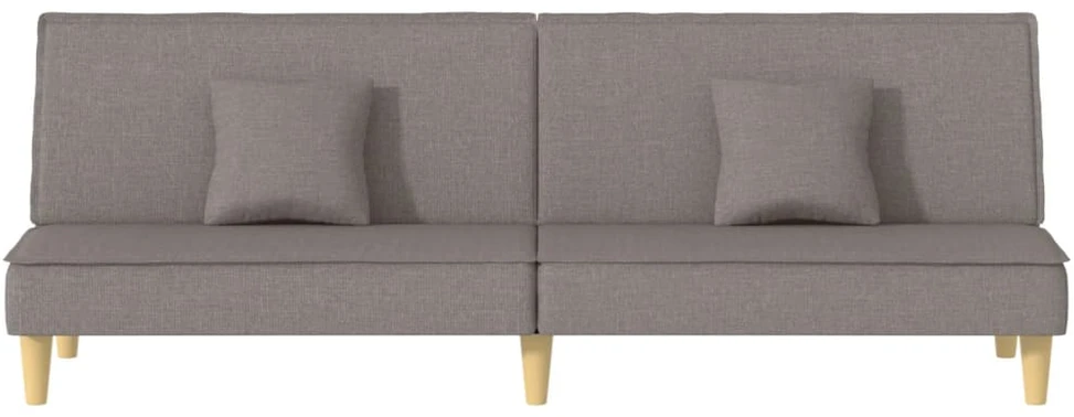 Dvivietė sofa-lova, taupe spalvos, audinys