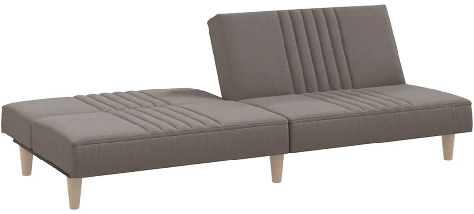 Dvivietė sofa-lova, taupe spalvos, audinys