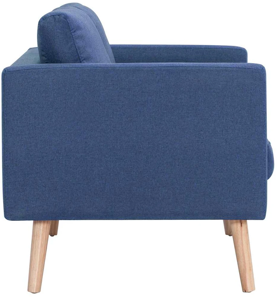 Dvivietė sofa, mėlyna, audinys