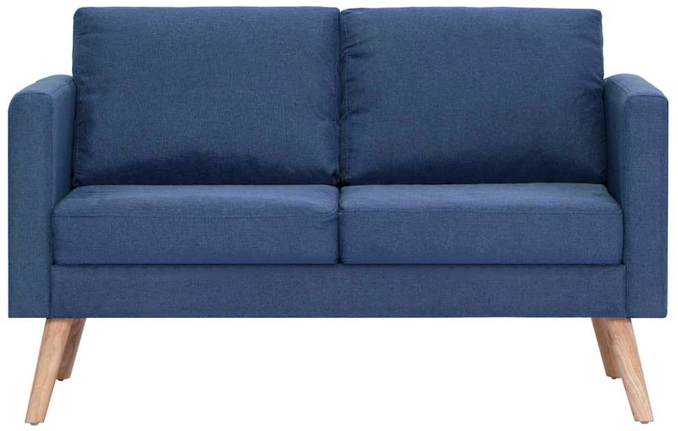 Dvivietė sofa, mėlyna, audinys
