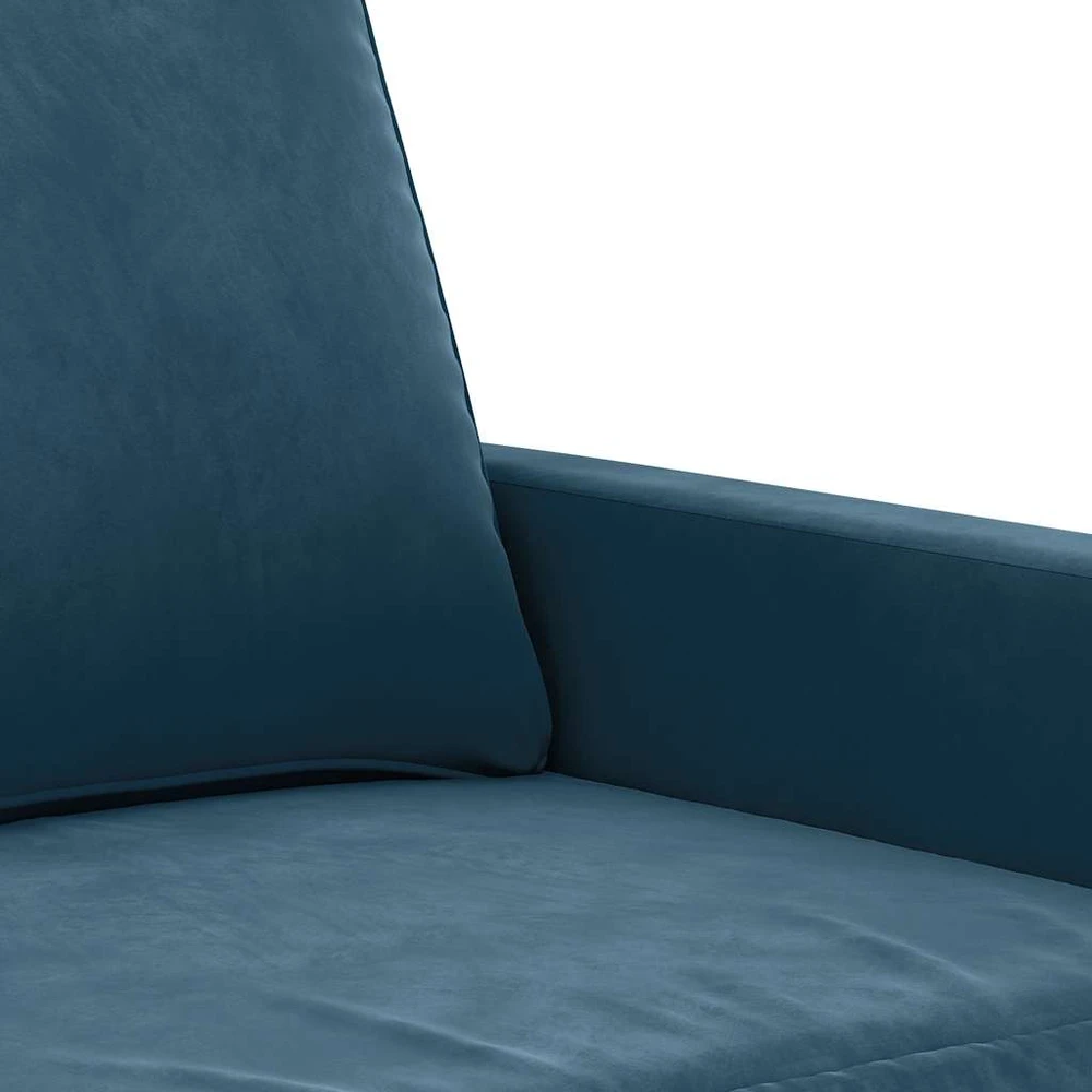 Dvivietė sofa, mėlynos spalvos, 120cm, aksomas