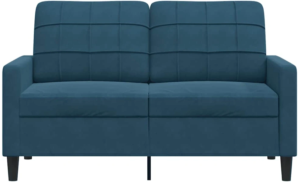 Dvivietė sofa, mėlynos spalvos, 120cm, aksomas