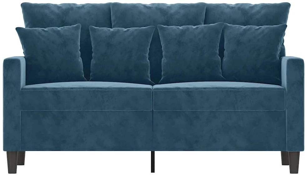 Dvivietė sofa, mėlynos spalvos, 120cm, aksomas