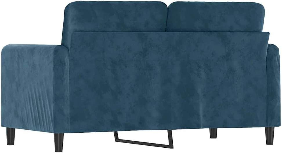 Dvivietė sofa, mėlynos spalvos, 120cm, aksomas