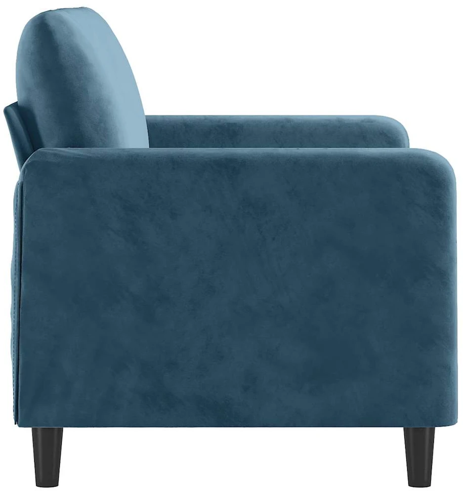 Dvivietė sofa, mėlynos spalvos, 120cm, aksomas
