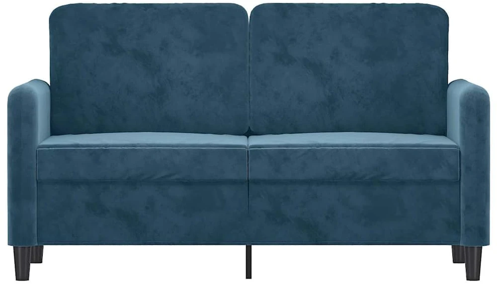 Dvivietė sofa, mėlynos spalvos, 120cm, aksomas