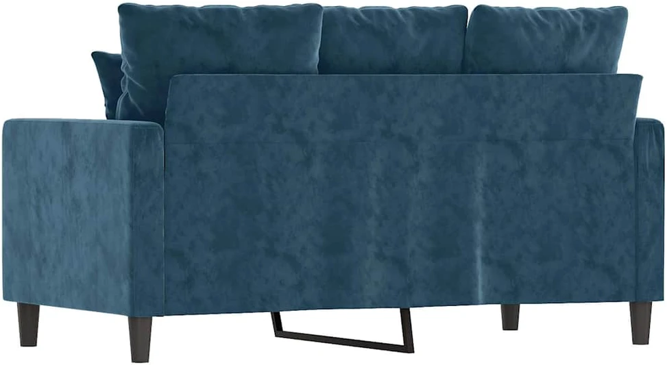 Dvivietė sofa, mėlynos spalvos, 120cm, aksomas