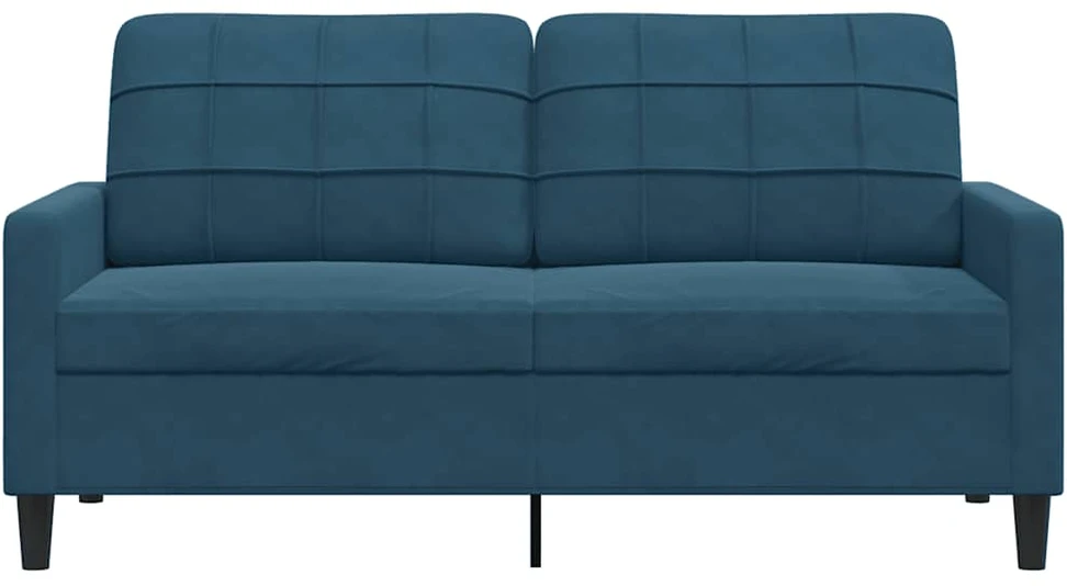 Dvivietė sofa, mėlynos spalvos, 140cm, aksomas