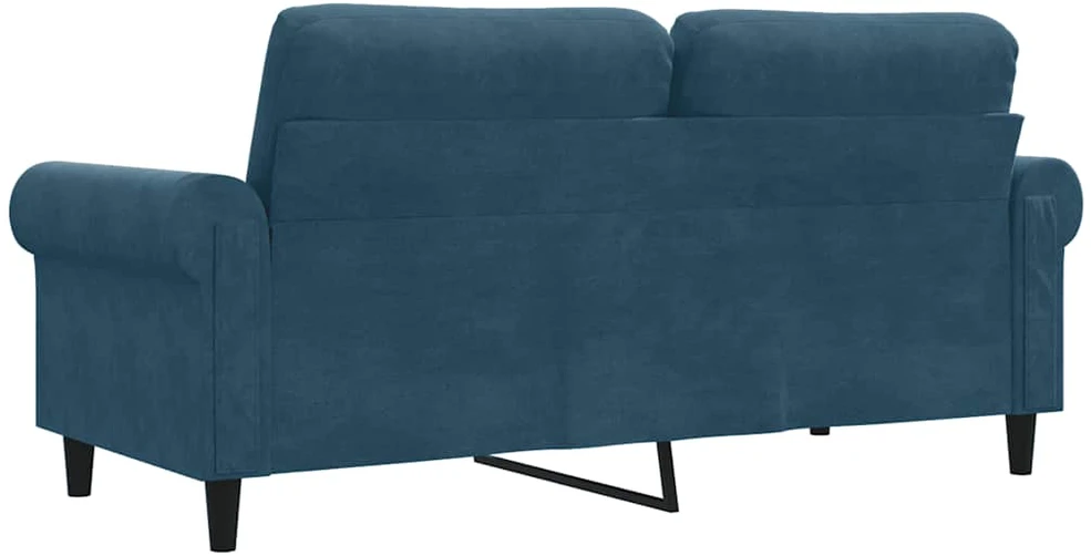 Dvivietė sofa, mėlynos spalvos, 140cm, aksomas