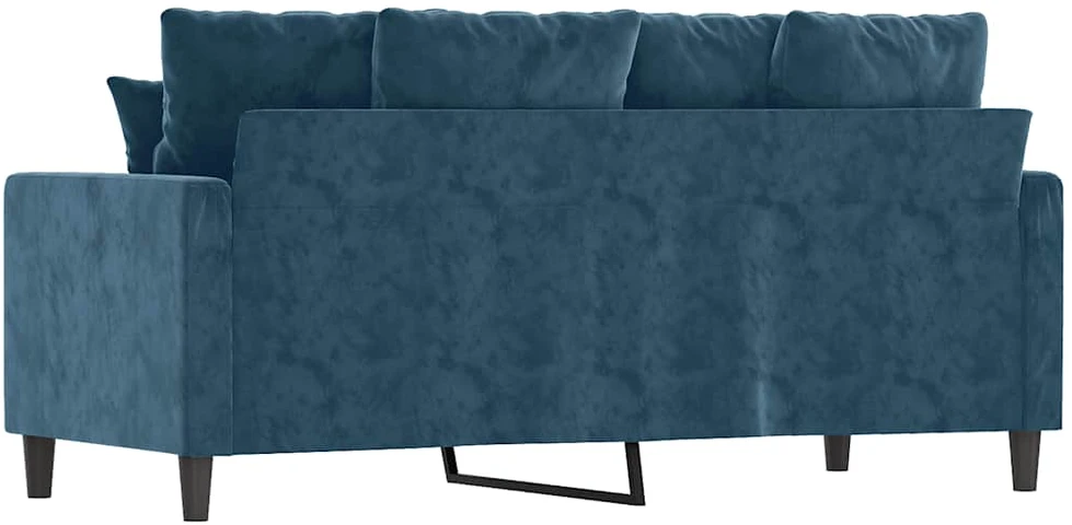 Dvivietė sofa, mėlynos spalvos, 140cm, aksomas