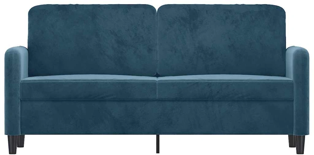 Dvivietė sofa, mėlynos spalvos, 140cm, aksomas