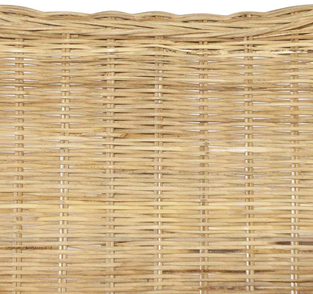 Dvivietė sofa, natūralus ratanas ir linas