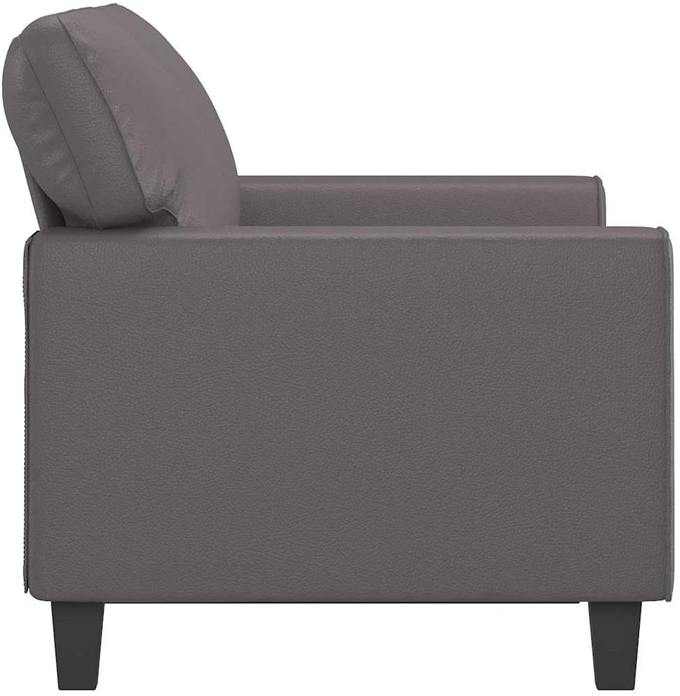 Dvivietė sofa, pilkos spalvos, 120cm, dirbtinė oda