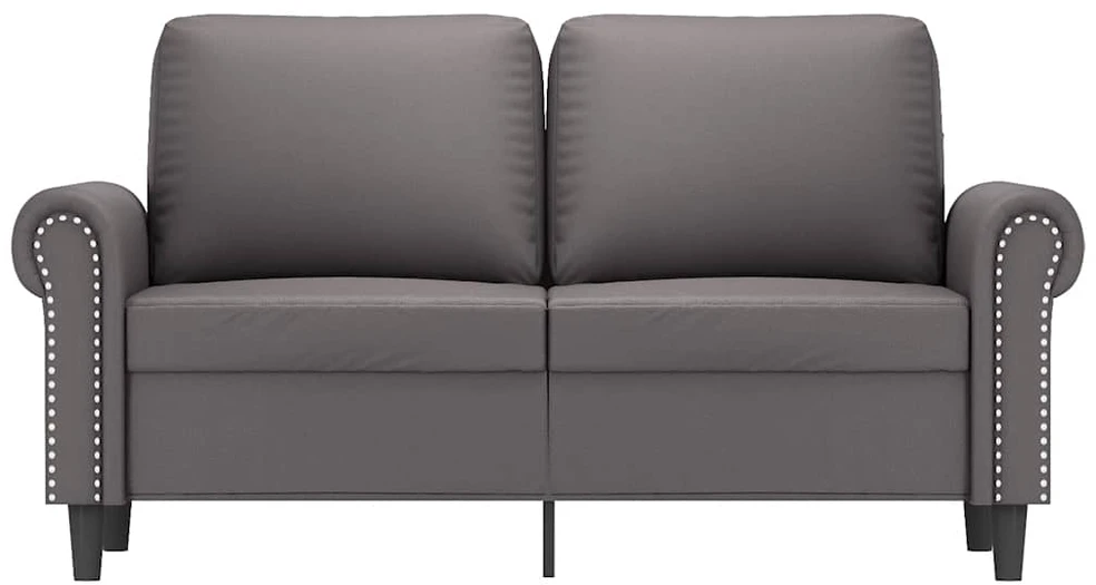 Dvivietė sofa, pilkos spalvos, 120cm, dirbtinė oda